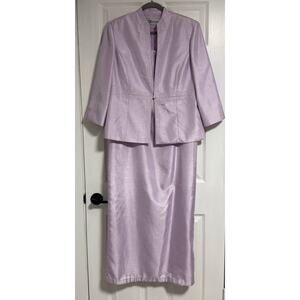 Jessica Howard Women's Lavender Beaded Formal Dress Jacket Size 8